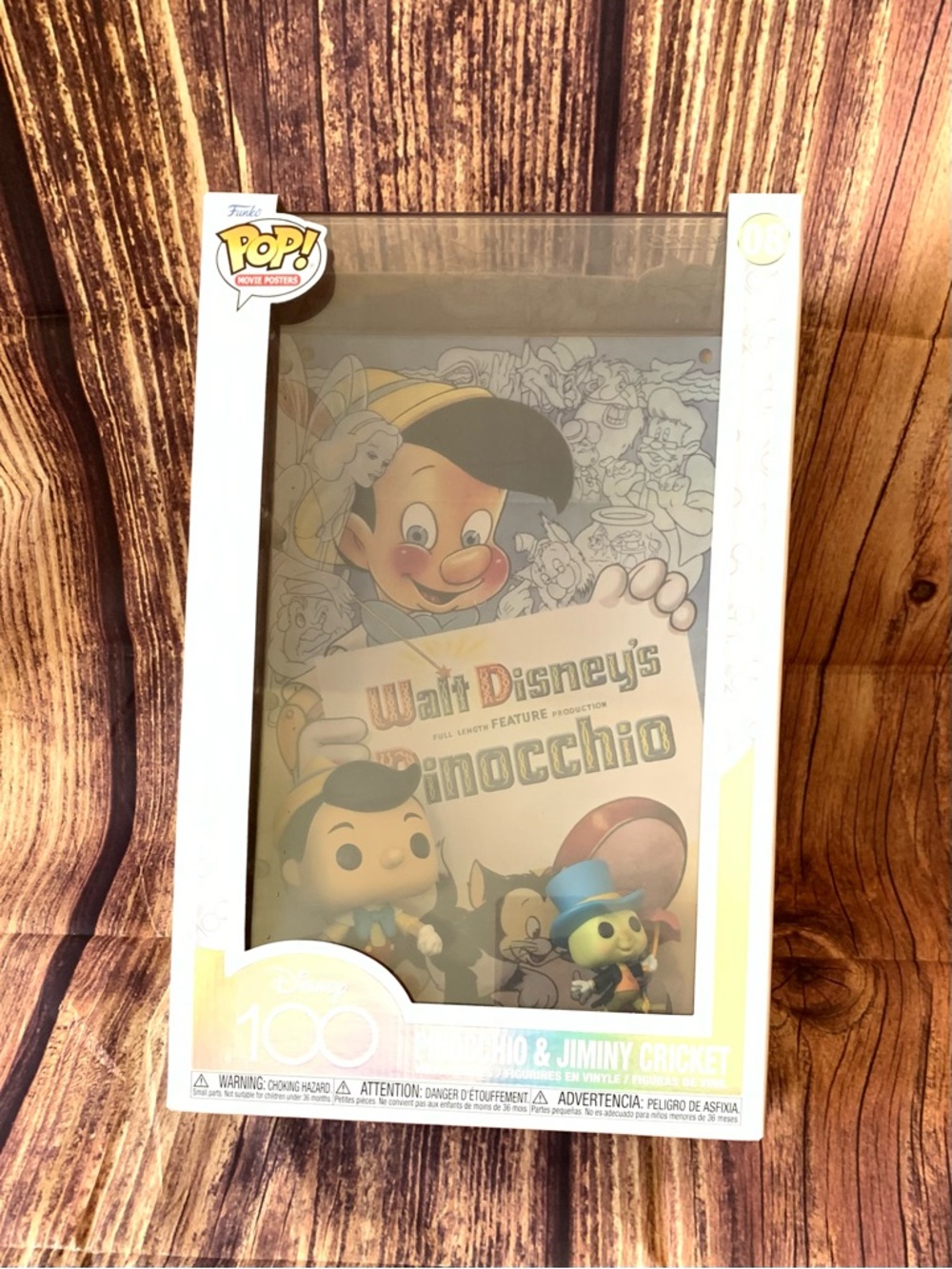 FUNKO MOVIE POSTER  Disney 100th Edition “Pinocchio & Jiminy Cricket” #08